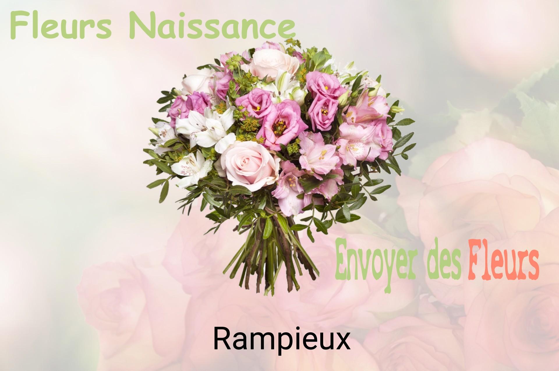 Bouquet de fleurs de naissance livré à Rampieux